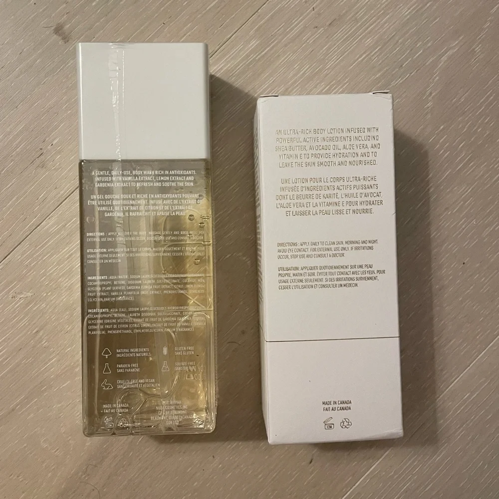 NUDA Canada Body Cream and Body Wash‎ Duo